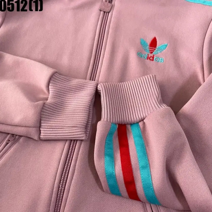 [BUNJANG] Adidas Pink Three-Stripes Hooded Zip-Up Jacket Size 67 / 아디다스 핑크 삼선 후드 집업 67