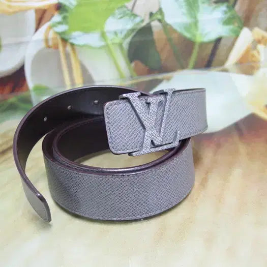 [BUNJANG] Louis Vuitton M6898 Taigarama Leather Belt Grey/Dark Brown / 구제토토 루이비통 M6898 가죽 벨트 밸트 정품 중고 명품 61205