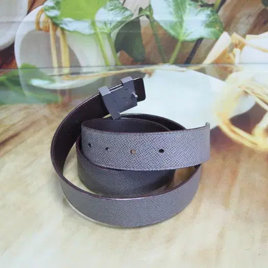 [BUNJANG] Louis Vuitton M6898 Taigarama Leather Belt Grey/Dark Brown / 구제토토 루이비통 M6898 가죽 벨트 밸트 정품 중고 명품 61205