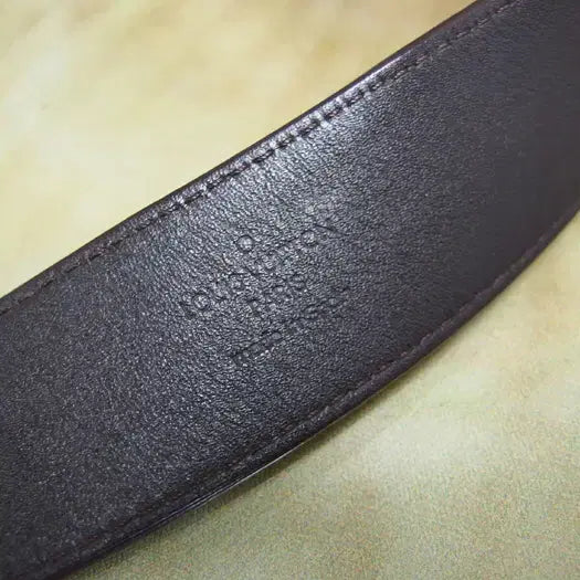 [BUNJANG] Louis Vuitton M6898 Taigarama Leather Belt Grey/Dark Brown / 구제토토 루이비통 M6898 가죽 벨트 밸트 정품 중고 명품 61205