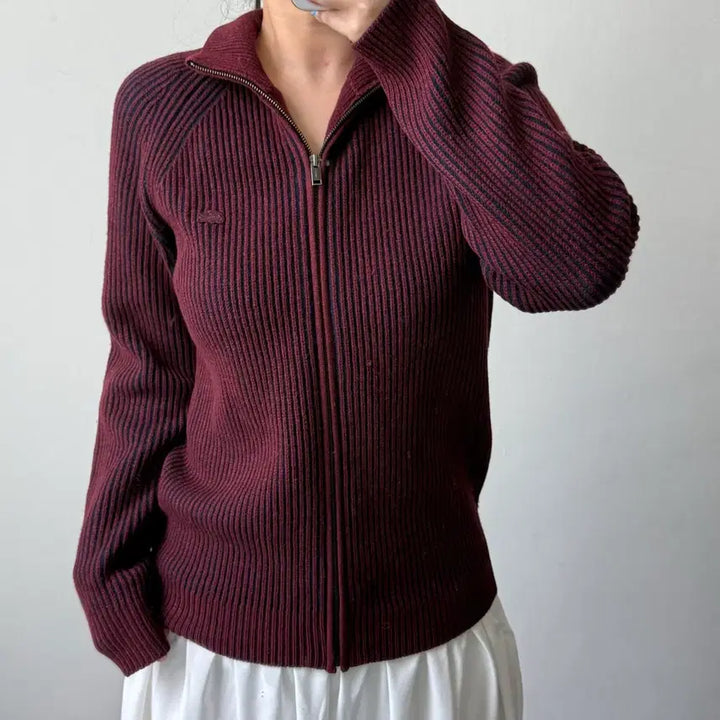 [BUNJANG] Lacoste Knit Zip-Up Jacket / [M] 라코스테 니트 집업