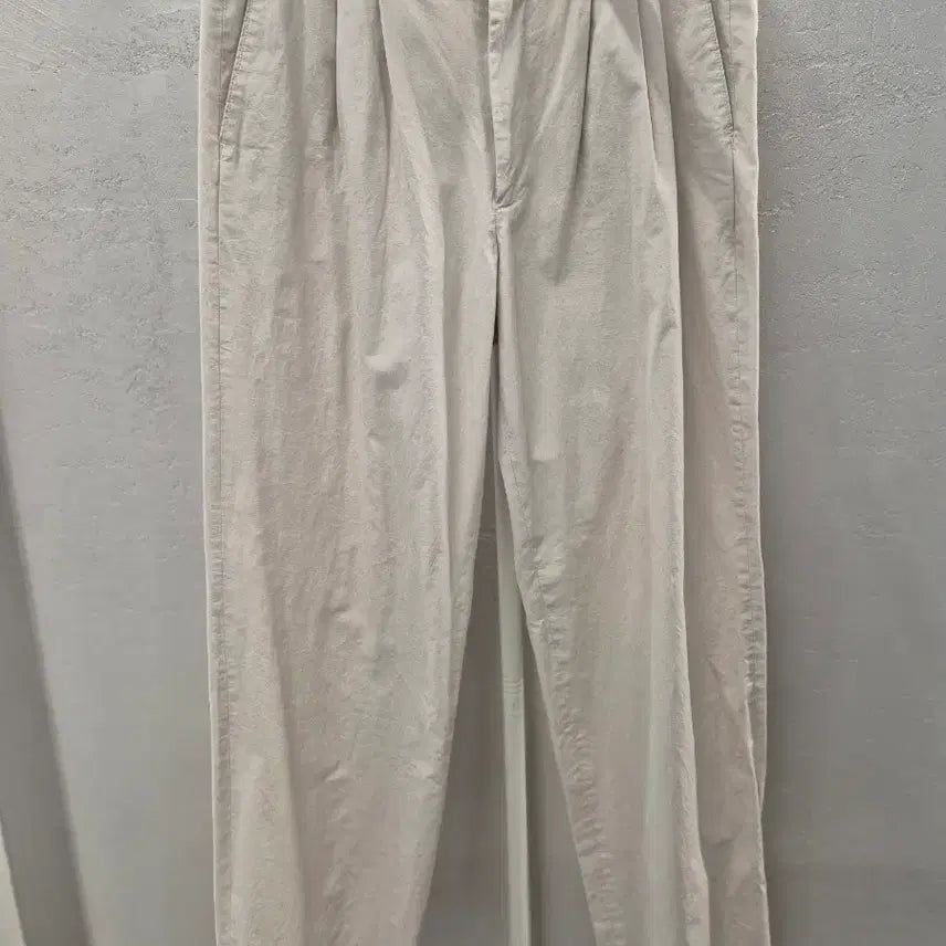 [BUNJANG] Current Beige Pintuck Wide Pants L / Current 베이지 핀턱 와이드 팬츠 L