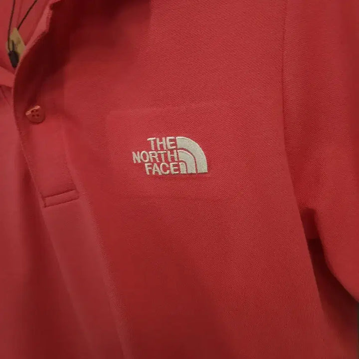 [BUNJANG] The North Face Pink Collar Short Sleeve T-Shirt / 노스페이스 핑크 카라 반팔 티셔츠