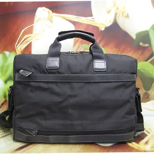 [BUNJANG] Samsonite Leather Nylon Briefcase Black / 구제토토 쌤소나이트 서류가방 정품 중고가방 61205