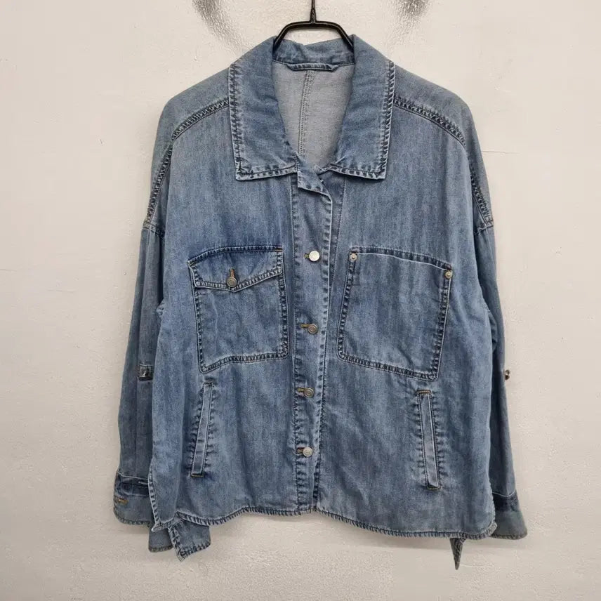 [BUNJANG] Ninecore Washed Denim Jacket (Women&