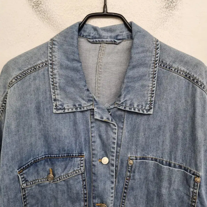 [BUNJANG] Ninecore Washed Denim Jacket (Women&