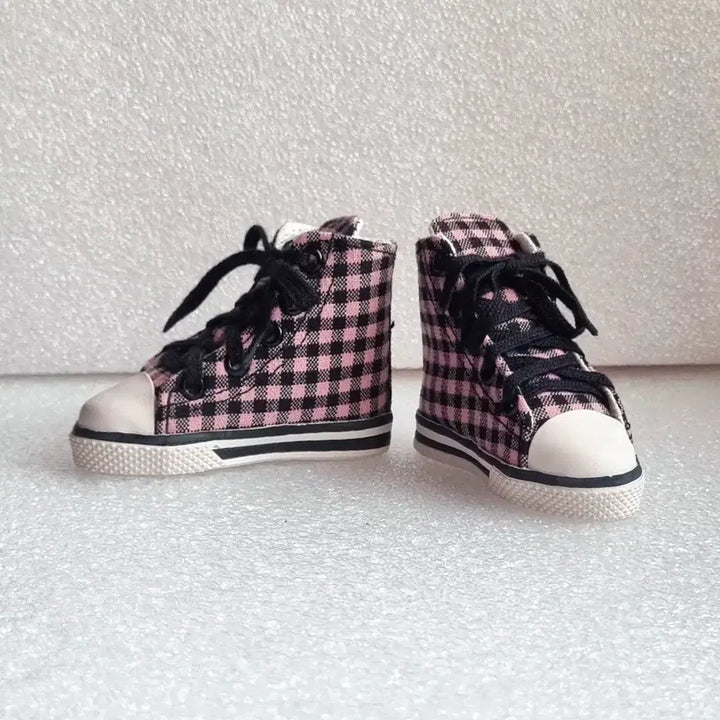 [BUNJANG] Volks DDS Nanami Default Pink Check Sneakers New / 보크스 DDS 나나미 디폴트 분홍체크 스니커즈 신품