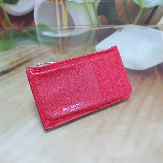 [BUNJANG] Saint Laurent 379278 Coin Purse Card Holder Red Leather / 구제토토 생로랑 379278 동전지갑 카드지갑 정품 중고 명품 61205