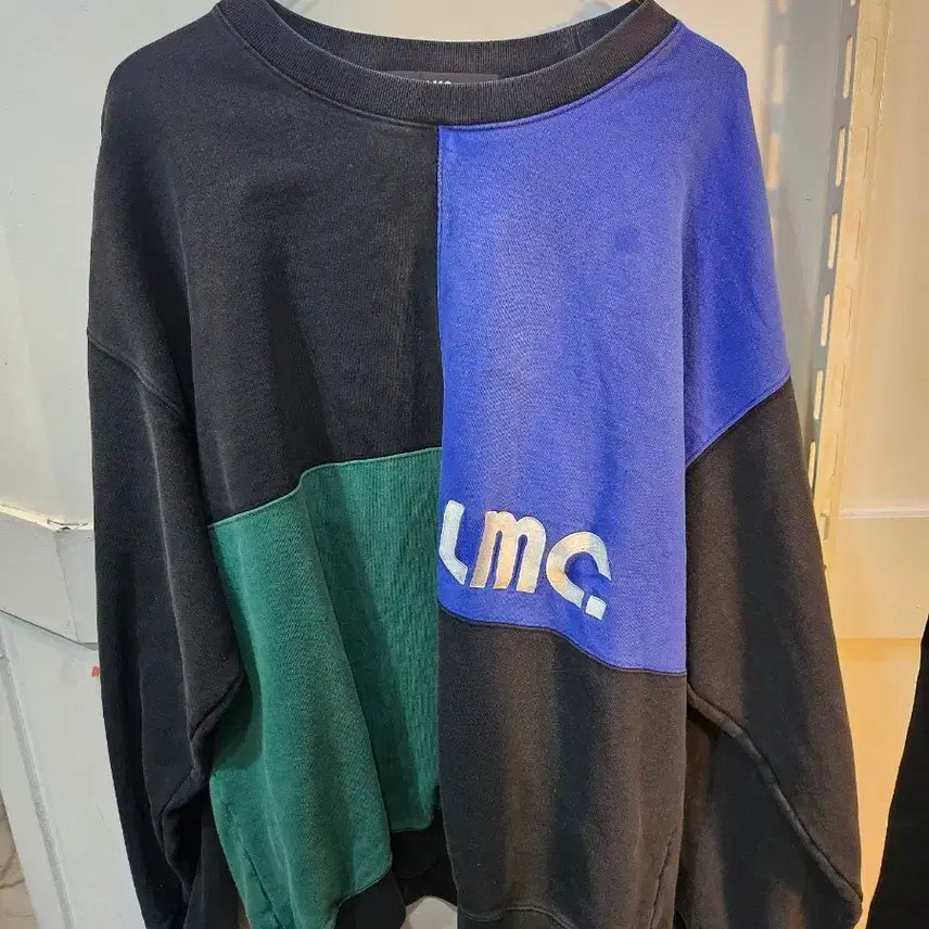 [BUNJANG] LMC Color Block Sweatshirt / <만원빈티지>LMC 컬러 블록 맨투맨 티셔츠
