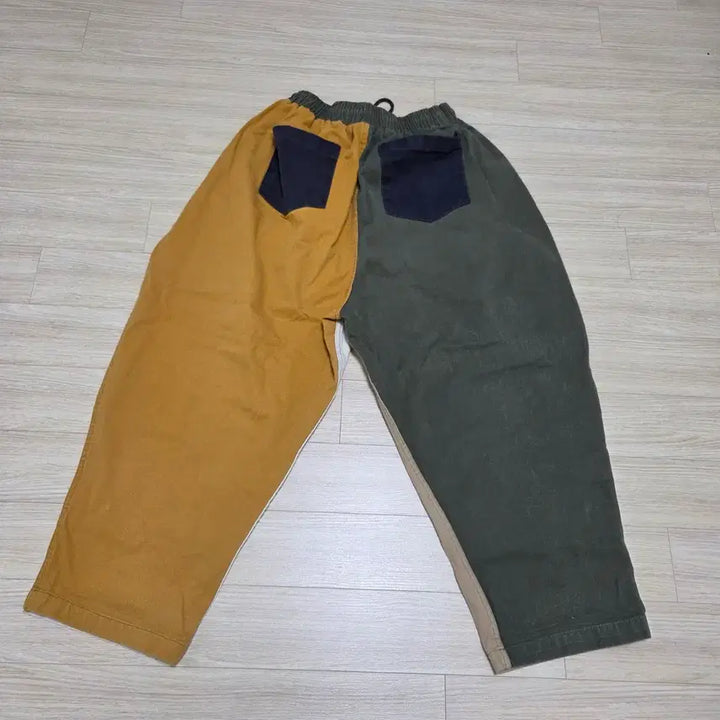 [BUNJANG] Color Block Wide Leg Baggy Pants Unisex Free Size / (실착2회) 배색 배기팬츠 와이드팬츠 남여공용 프리사이즈