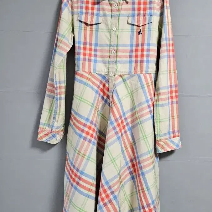 [BUNJANG] Beanpole Check Shirt Dress / 빈폴 체크 셔츠 원피스