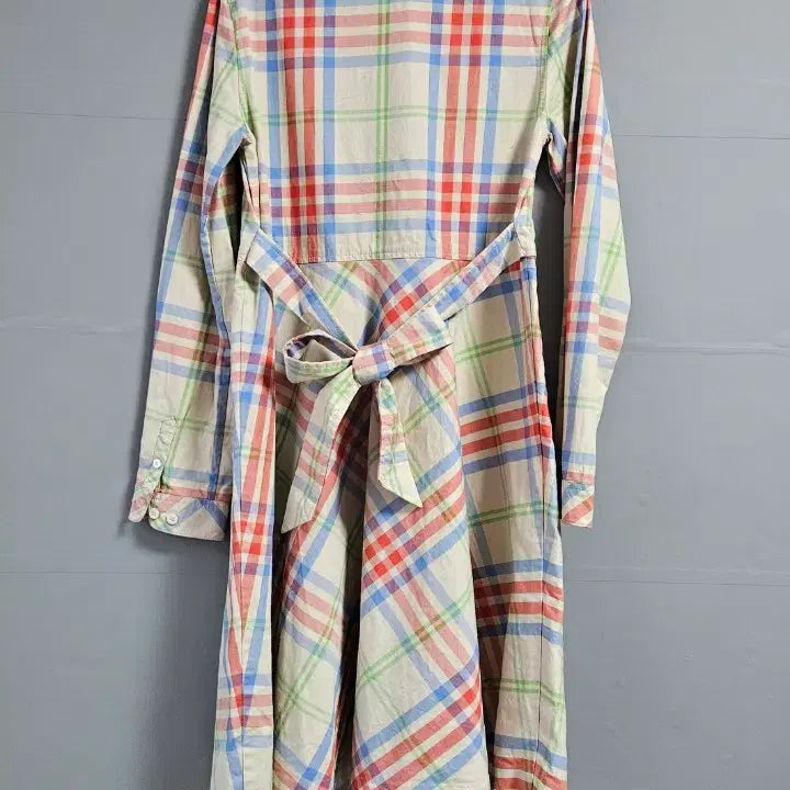 [BUNJANG] Beanpole Check Shirt Dress / 빈폴 체크 셔츠 원피스