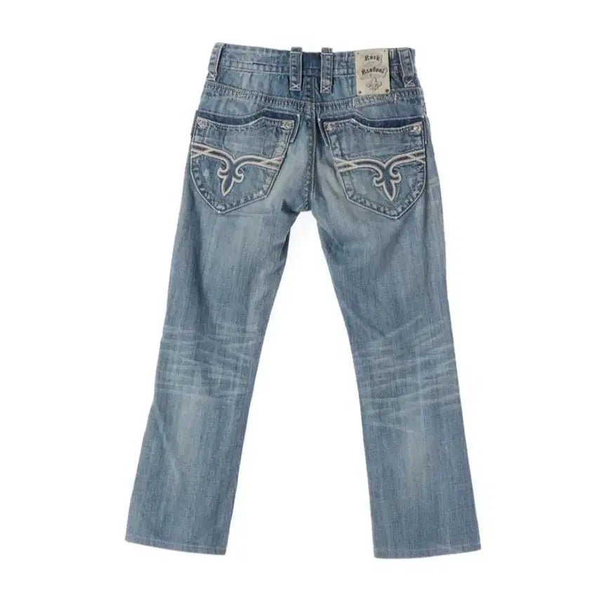 [BUNJANG] Rock Revival Andre J Straight Vintage Wash Denim Jeans / 락리바이벌 Andre J 스트레이트 빈티지 워싱 데님
