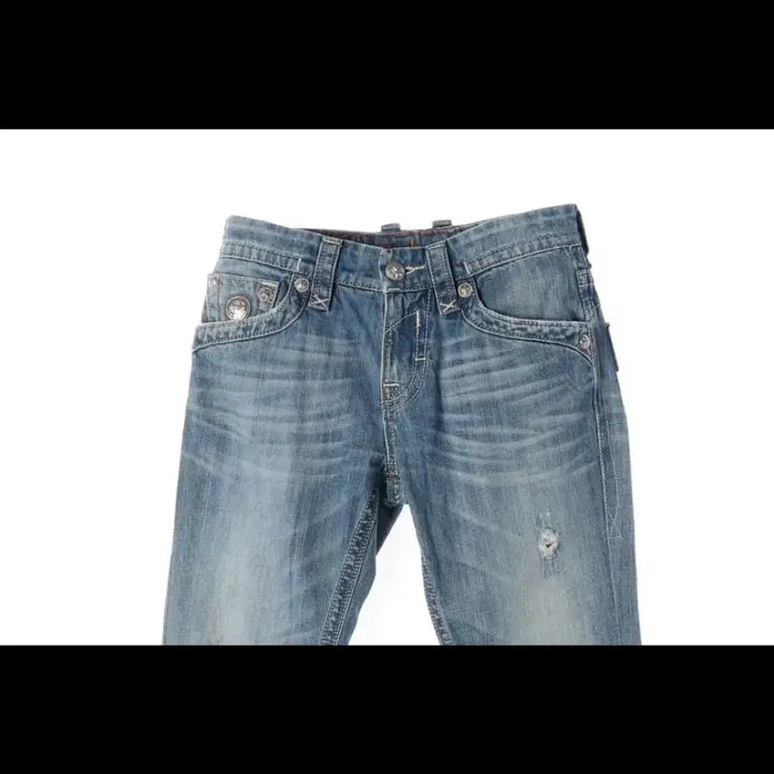 [BUNJANG] Rock Revival Andre J Straight Vintage Wash Denim Jeans / 락리바이벌 Andre J 스트레이트 빈티지 워싱 데님