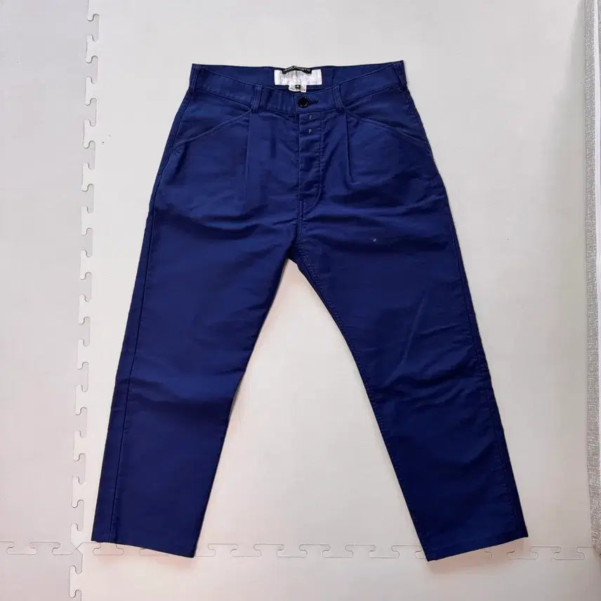 [BUNJANG] Comme des Garçons GANRYU Cobalt Blue Cotton Twill Pants / 꼼데가르송 간류 코발트 블루 원턱 코튼팬츠