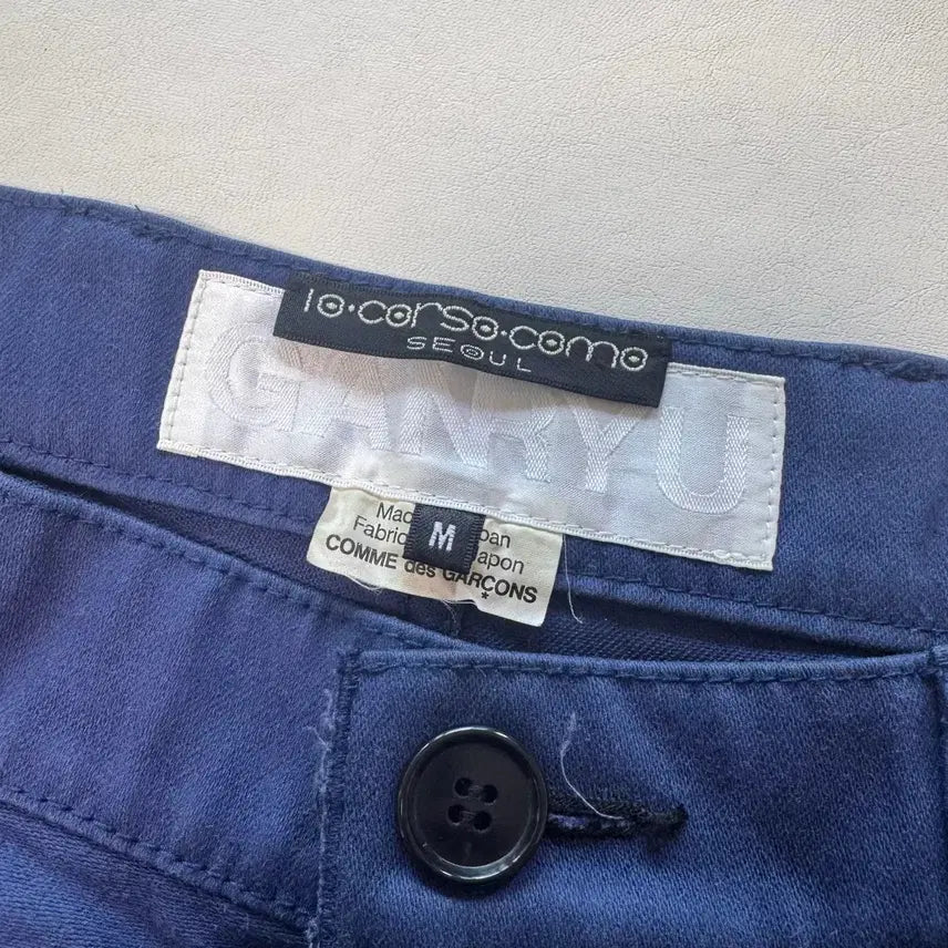 [BUNJANG] Comme des Garçons GANRYU Cobalt Blue Cotton Twill Pants / 꼼데가르송 간류 코발트 블루 원턱 코튼팬츠