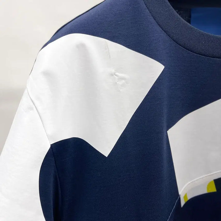 [BUNJANG] System Homme One Point Overfit Short Sleeve T-Shirt Navy / 시스템옴므 원포인트 반팔티셔츠
