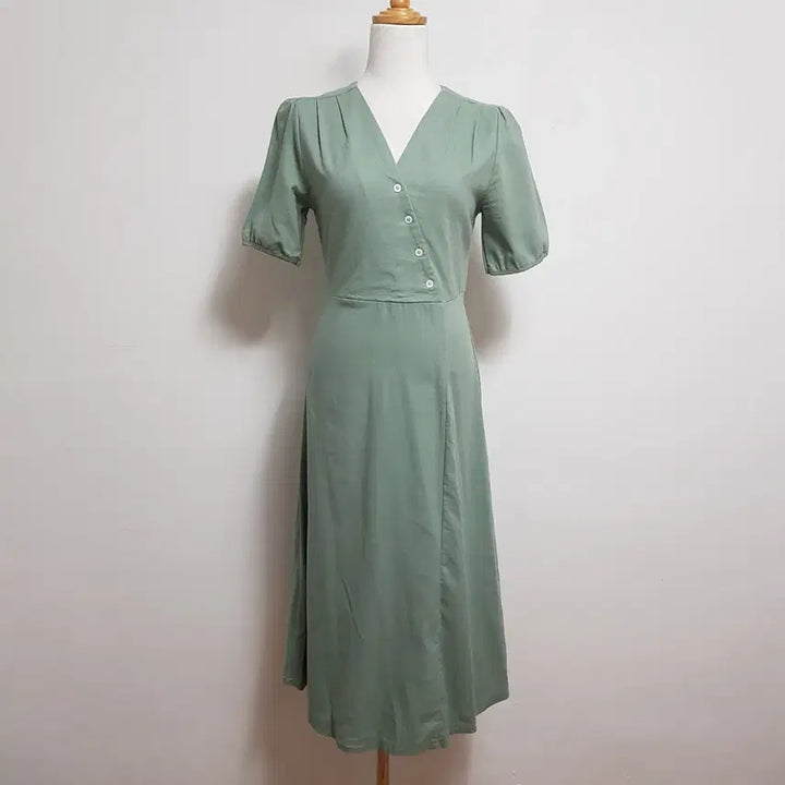 [BUNJANG] Mint V-Neck Dress (Size S) / 1398/브이넥원피스 여 S사이즈 민트원피스/내옷방