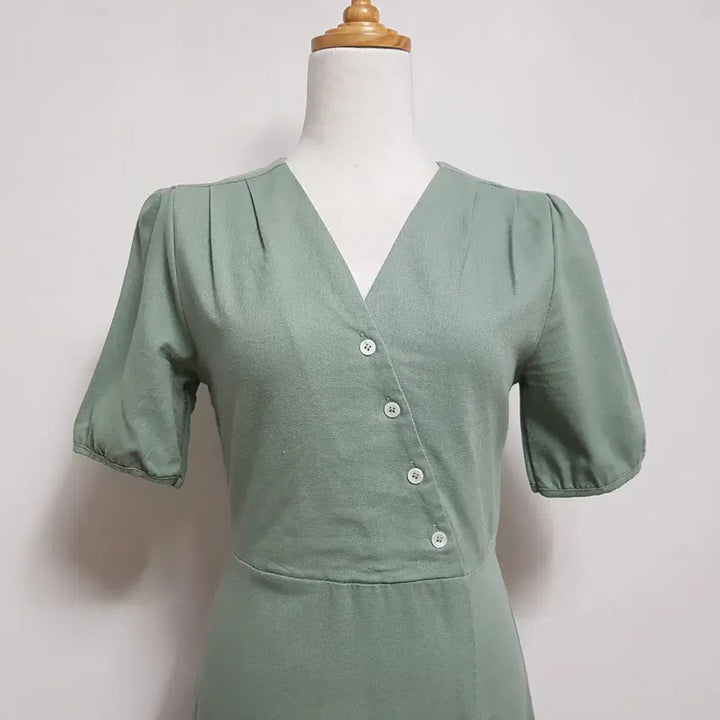 [BUNJANG] Mint V-Neck Dress (Size S) / 1398/브이넥원피스 여 S사이즈 민트원피스/내옷방