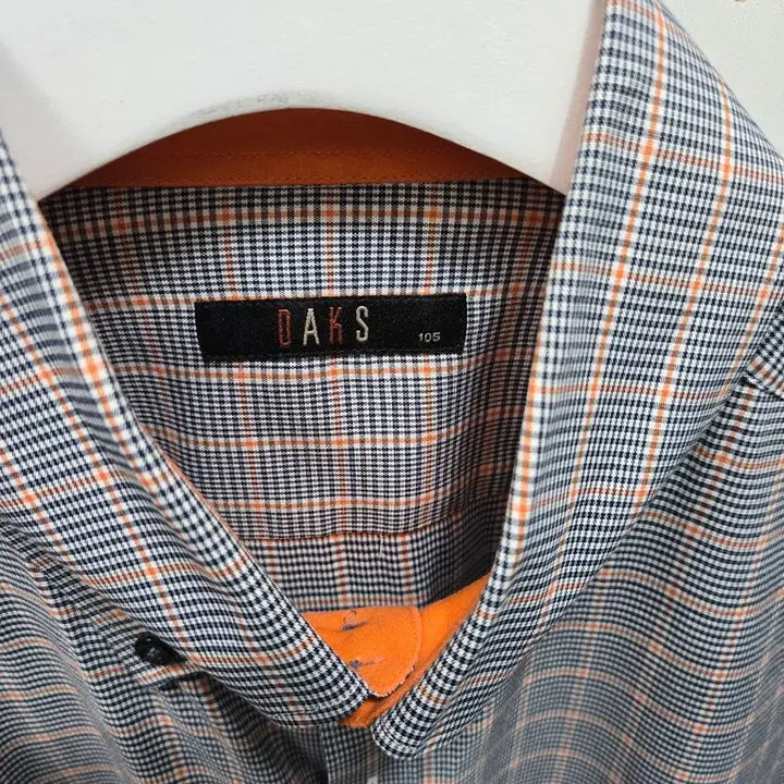 [BUNJANG] Daks Check Long Sleeve Shirt Size 105 / (1549)닥스 체크 긴팔 셔츠105