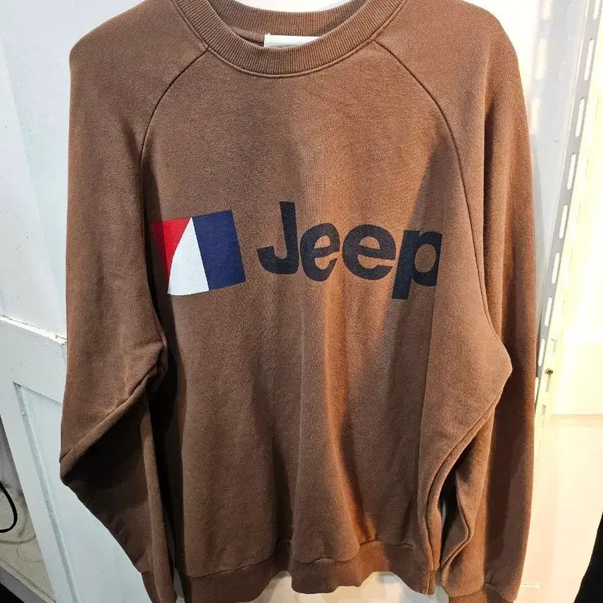 [BUNJANG] Jeep Brown Sweatshirt T-Shirt / <만원빈티지>Jeep 지프 브라운 맨투맨 티셔츠