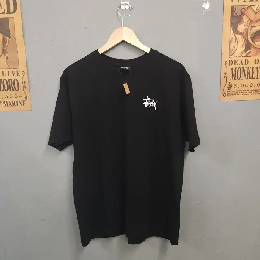 [BUNJANG] Stüssy Black Basic Logo Short Sleeve T-Shirt / 스투시 블랙 반팔 티셔츠 기본 로고
