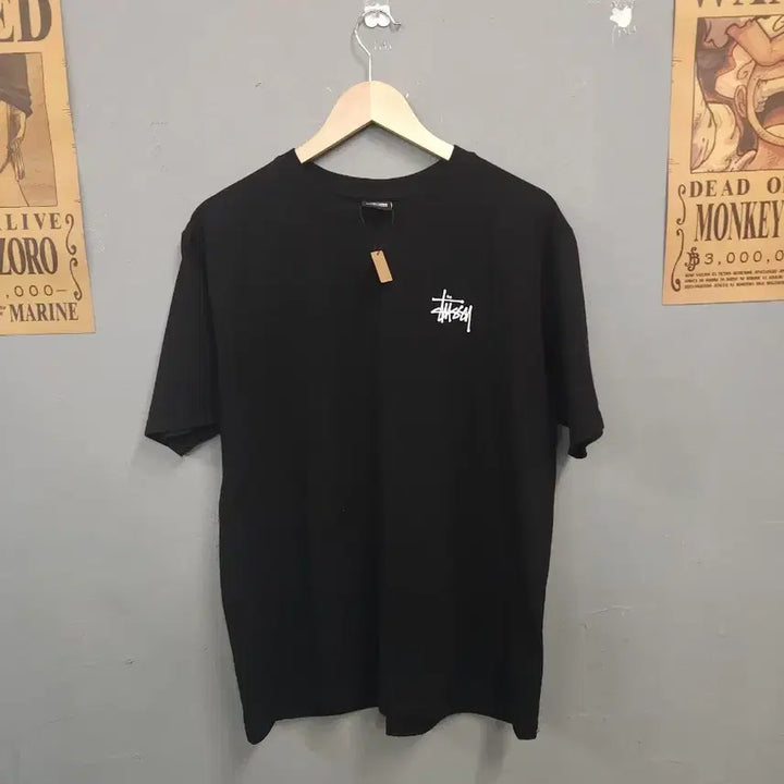[BUNJANG] Stüssy Black Basic Logo Short Sleeve T-Shirt / 스투시 블랙 반팔 티셔츠 기본 로고