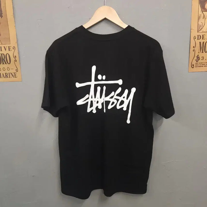 [BUNJANG] Stüssy Black Basic Logo Short Sleeve T-Shirt / 스투시 블랙 반팔 티셔츠 기본 로고