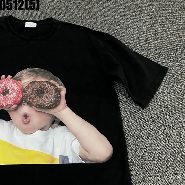 [SOLD OUT] 아크메드라비 블랙 도넛 프린팅 반팔 티셔츠
