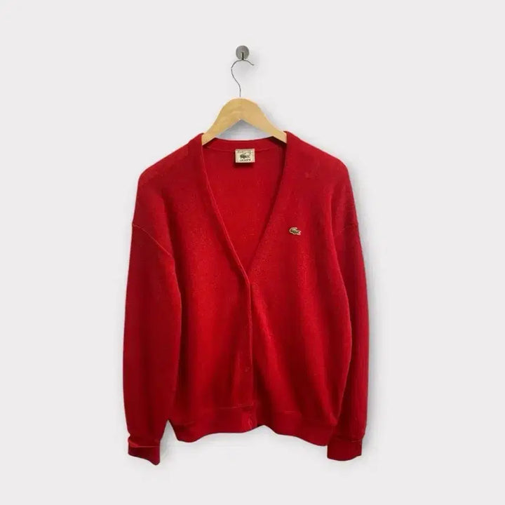 [BUNJANG] LACOSTE Red Cardigan 100 / LACOSTE 라코스테 레드 가디건 100