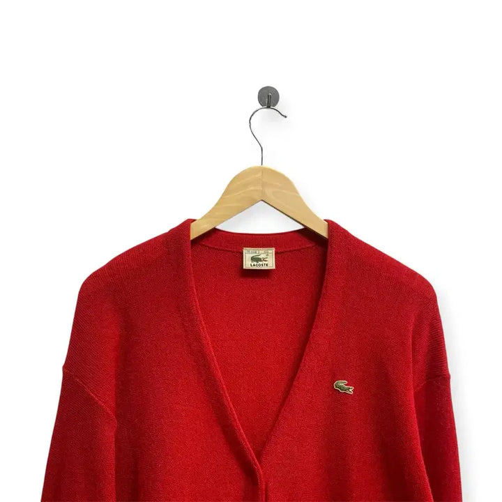 [BUNJANG] LACOSTE Red Cardigan 100 / LACOSTE 라코스테 레드 가디건 100