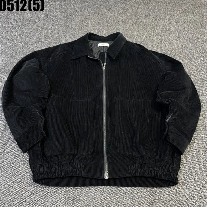 [BUNJANG] Black Corduroy Zip-Up Jacket / 블랙 코듀로이 집업 자켓