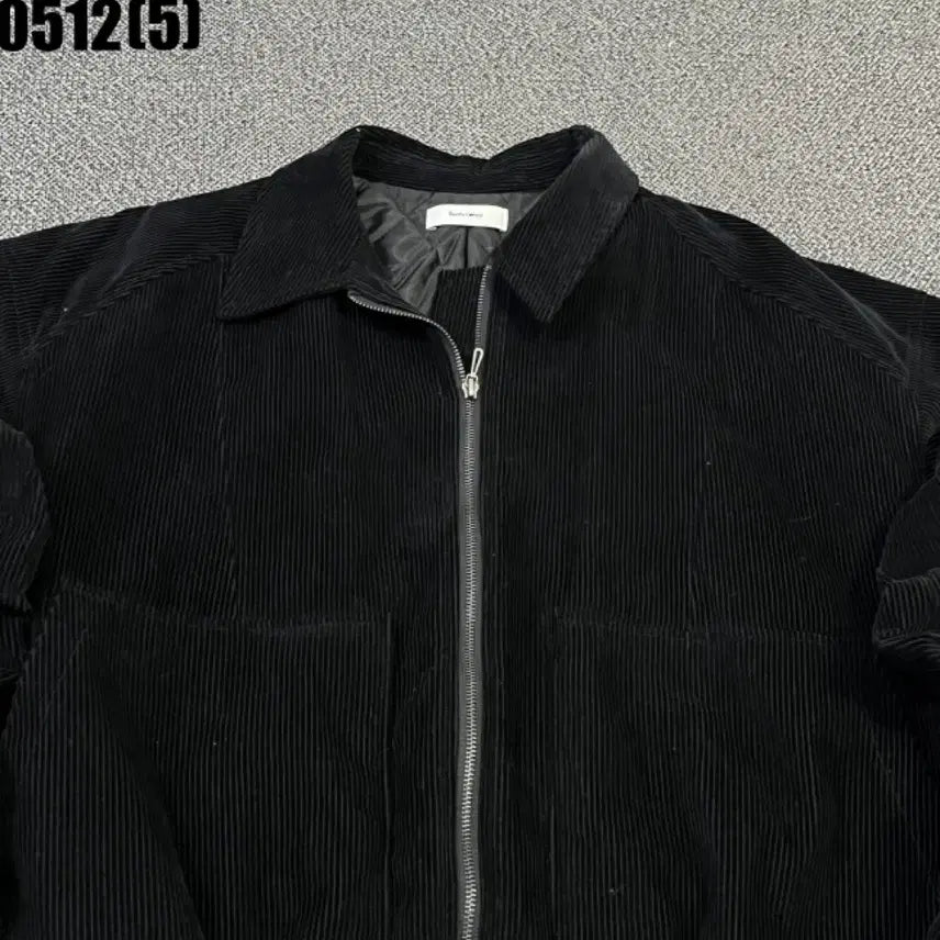 [BUNJANG] Black Corduroy Zip-Up Jacket / 블랙 코듀로이 집업 자켓
