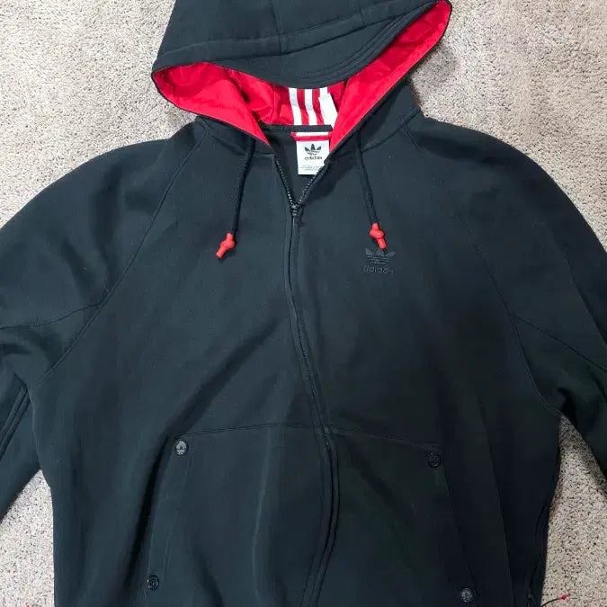 [BUNJANG] Adidas Ordinary People Collaboration Hooded Zip-Up Black XL / 아디다스 오디너리피플 후드집업 블랙 KR 사이즈