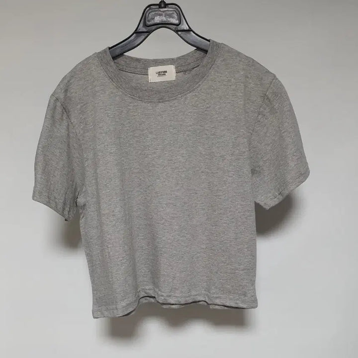 [BUNJANG] Lab Studio Gray Cropped Short-Sleeve T-Shirt Size S / lab studio 그레이 크롭 여자 반팔티셔츠 s