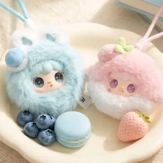 [BUNJANG] Yuki Mirror Comb Doll Keychain - Blueberry, Strawberry, Shrimp Tempura / 유키 거울빗 인형 키링 블루베리/딸기/새우튀김 일괄