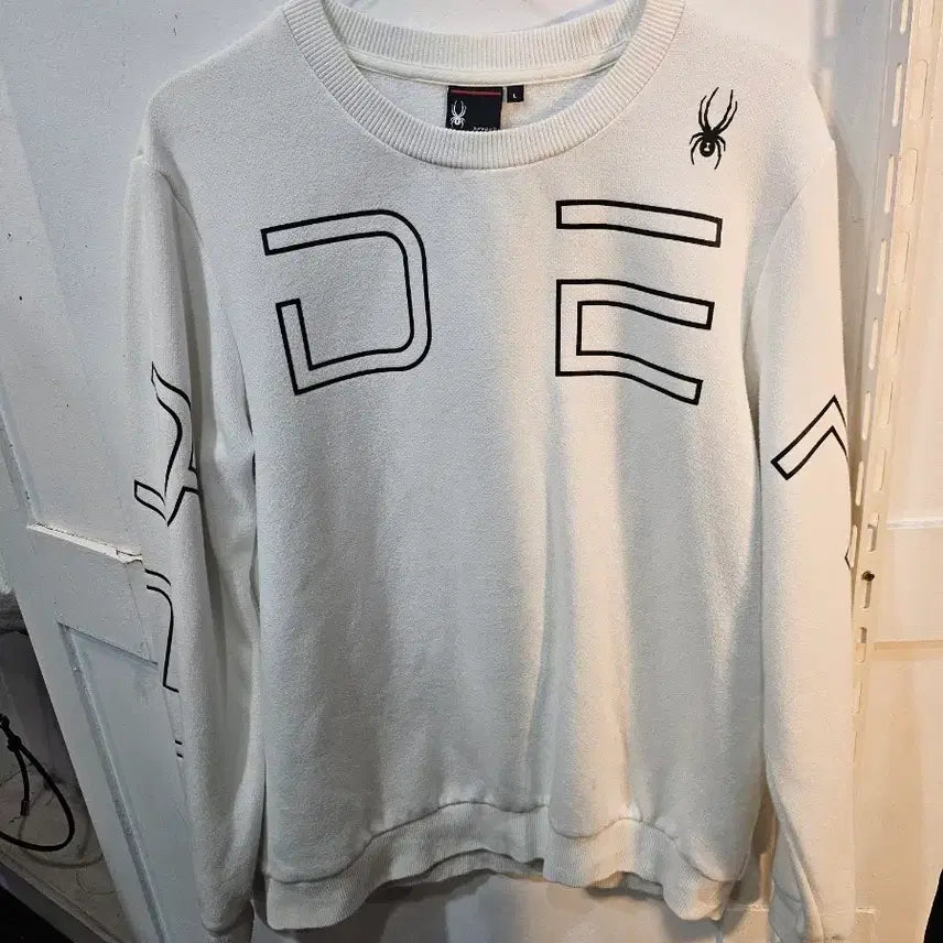 [BUNJANG] Spider White Sweatshirt L / <만원빈티지>스파이더 흰색 맨투맨 L
