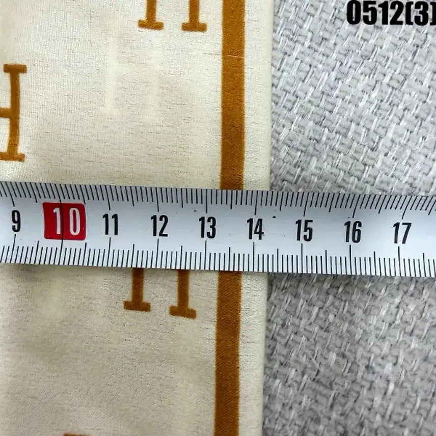 [BUNJANG] H Pattern Silk Scarf Brown/Ivory / H 패턴 스카프 브라운/아이보리 0512