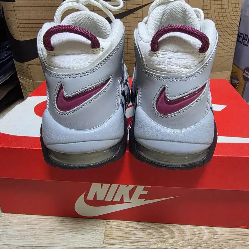 [BUNJANG] Nike Air More Uptempo Rosewood Wolf Grey Women&