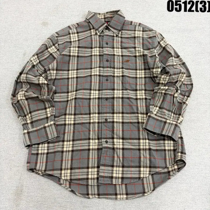 [BUNJANG] New Balance Grey Check Shirt - Size M / 뉴발란스 회색 체크 남방 셔츠 M 0512