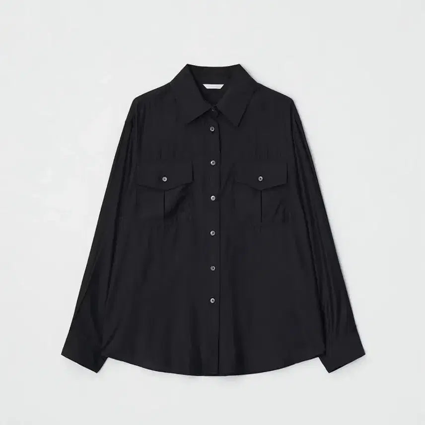 [BUNJANG] Rings Seoul Sheer Pocket Shirt Black / 링서울 시어포켓셔츠 블랙