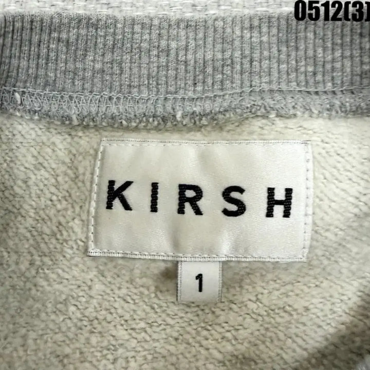 [BUNJANG] Cherry Embroidered Sweatshirt - Grey, Size 1 / 체리 자수 맨투맨 티셔츠 회색 1 0512
