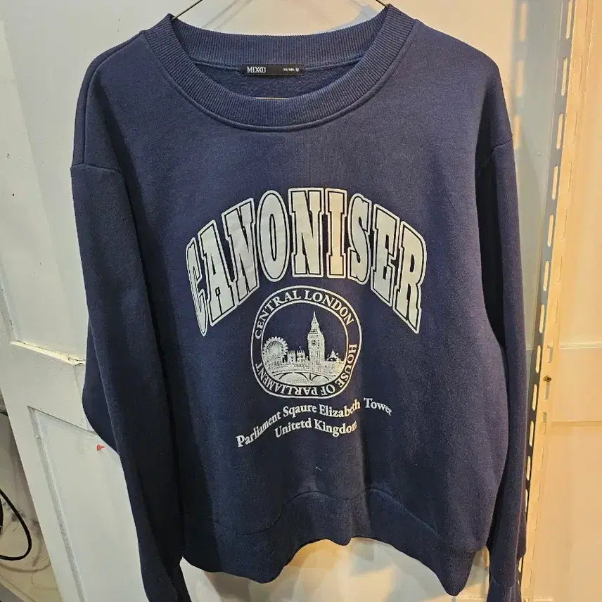 [BUNJANG] MIXXO Navy Sweatshirt T-shirt M / <만원빈티지>MIXXO 네이비 맨투맨 티셔츠 M