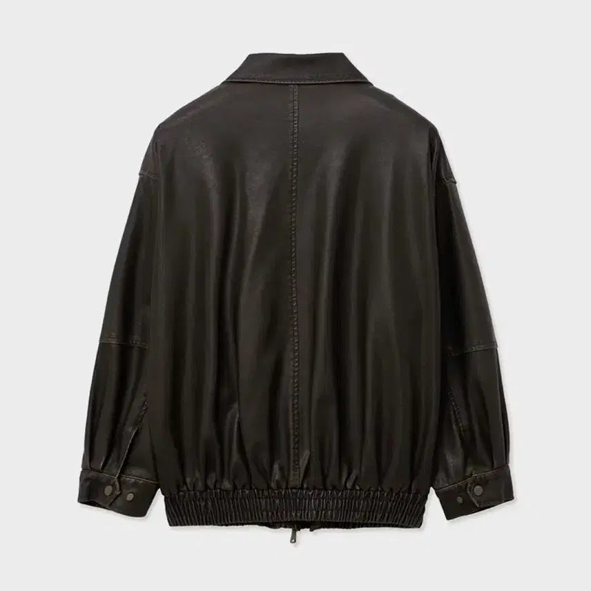 [BUNJANG] Lady Volume Vintage Coating Leather Jacket / 레이디 볼륨  VINTAGE COATING LEATHER JACKET