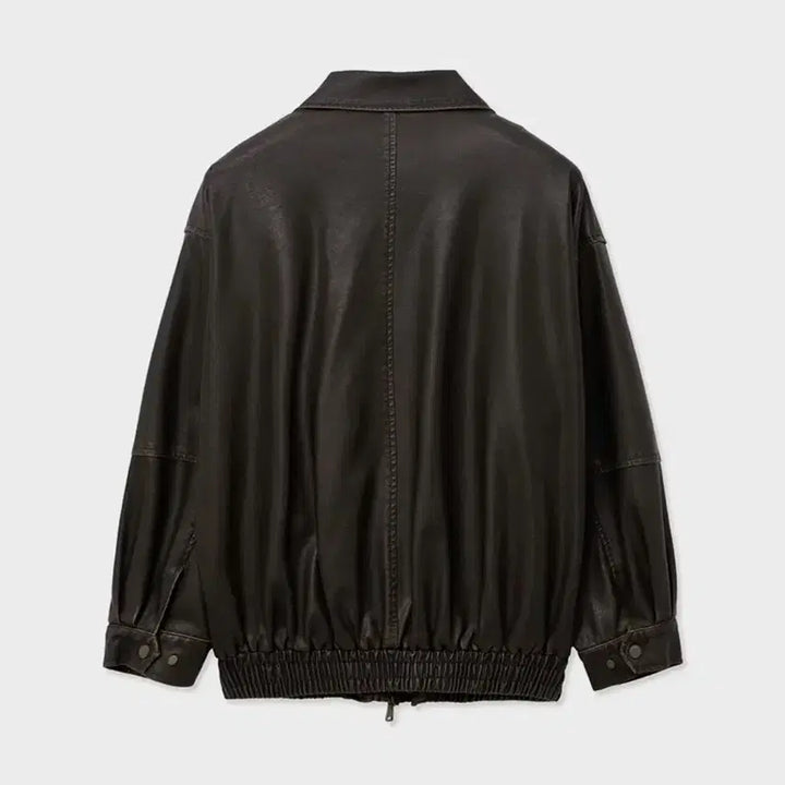 [BUNJANG] Lady Volume Vintage Coating Leather Jacket / 레이디 볼륨  VINTAGE COATING LEATHER JACKET