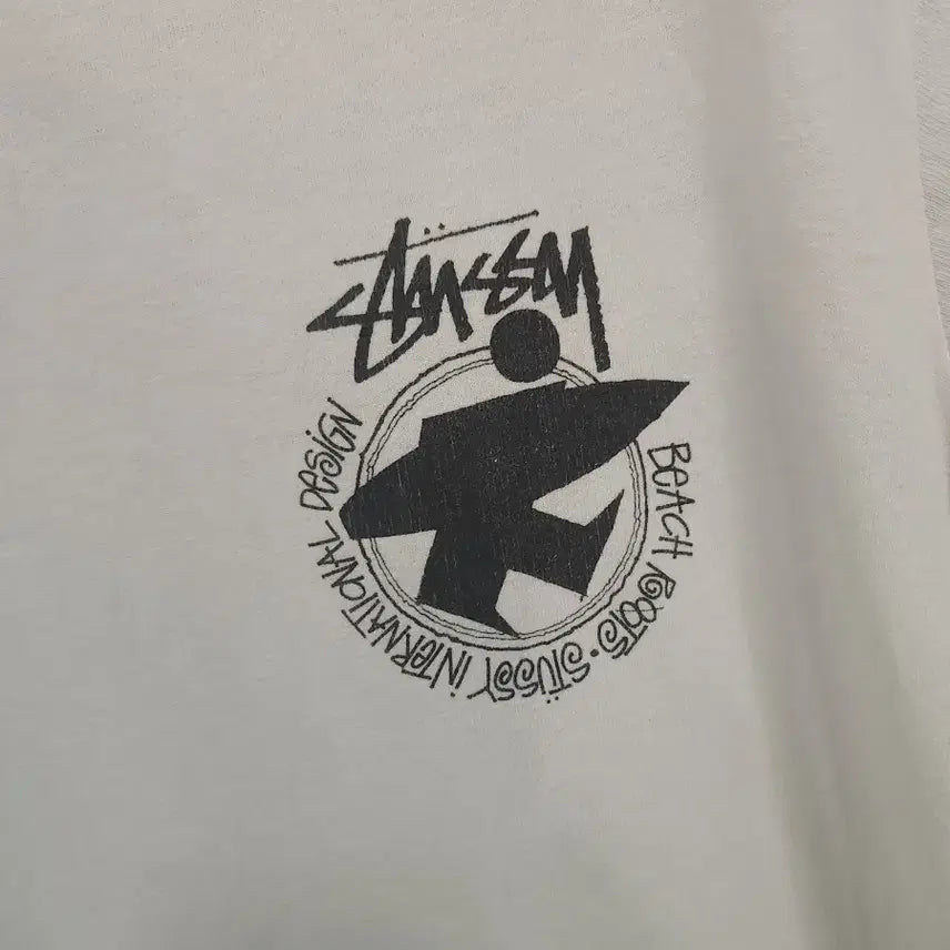 [BUNJANG] Stussy World Tour Short Sleeve T-Shirt White / 스투시 월드투어 반팔 티셔츠 화이트