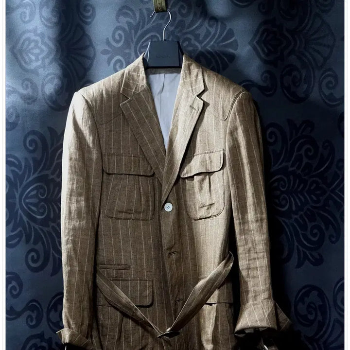 [BUNJANG] Italian Linen Safari Jacket / 이태리 린넨 사파리 자켓