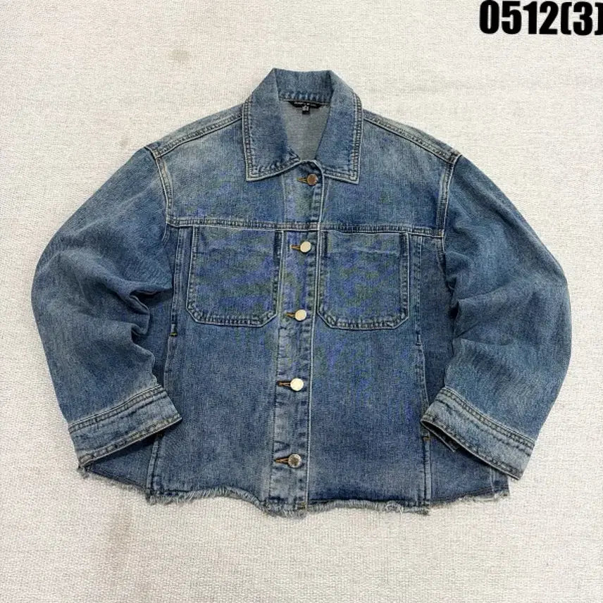 [BUNJANG] Plastic Island Distressed Denim Jacket XS / 플라스틱아일랜드 데님 청자켓 데미지 XS 0512