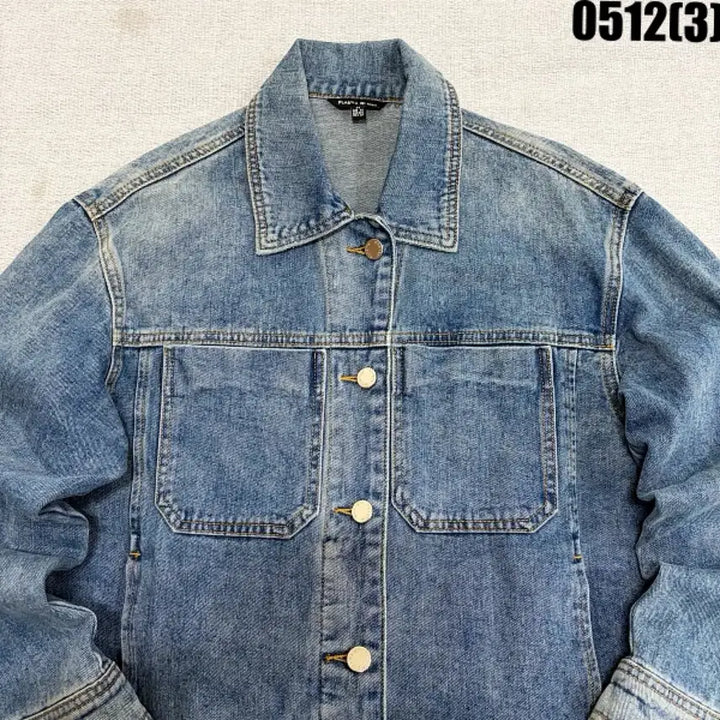 [BUNJANG] Plastic Island Distressed Denim Jacket XS / 플라스틱아일랜드 데님 청자켓 데미지 XS 0512