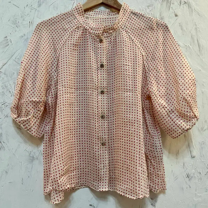 [BUNJANG] Mine Dot Pattern Blouse / 마인 블라우스